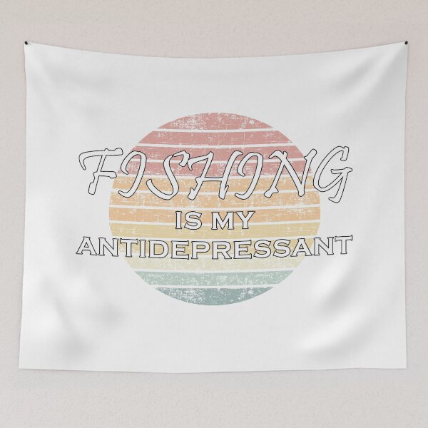 Item preview, fishing is my antidepressant designed and sold by Catsloversdotme.