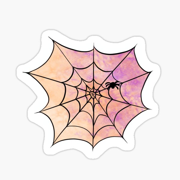 3” Sticker Spooky Spider Web Heart Cute Halloween Party Trick Or Treat Goth Fun