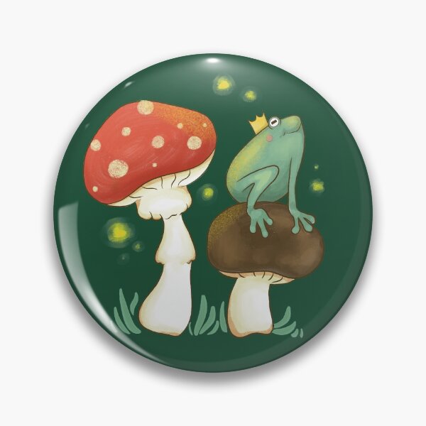 Item preview, Firefly Frog Prince Of The Mushrooms  designed and sold by OhMyStarling.