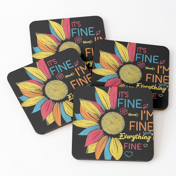 Item preview, Sunflower Colorful It's Fine I'm Fine Everything's Fine designed and sold by PatelLayla.