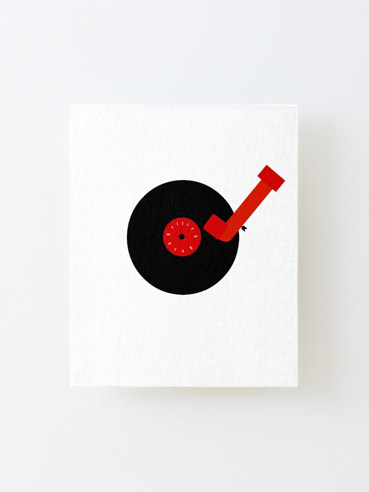 Alternate view of British Rock-Vinyl LP-Turntable Mounted Print