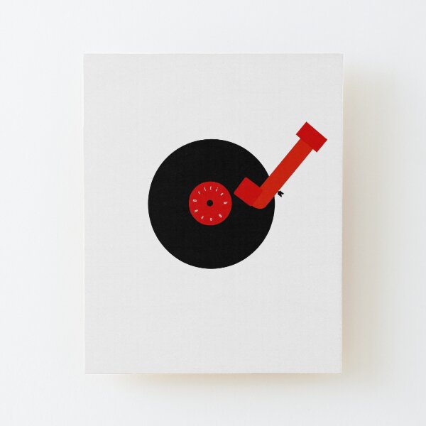 British Rock-Vinyl LP-Turntable Wood Mounted Print