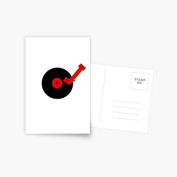 British Rock-Vinyl LP-Turntable Postcard