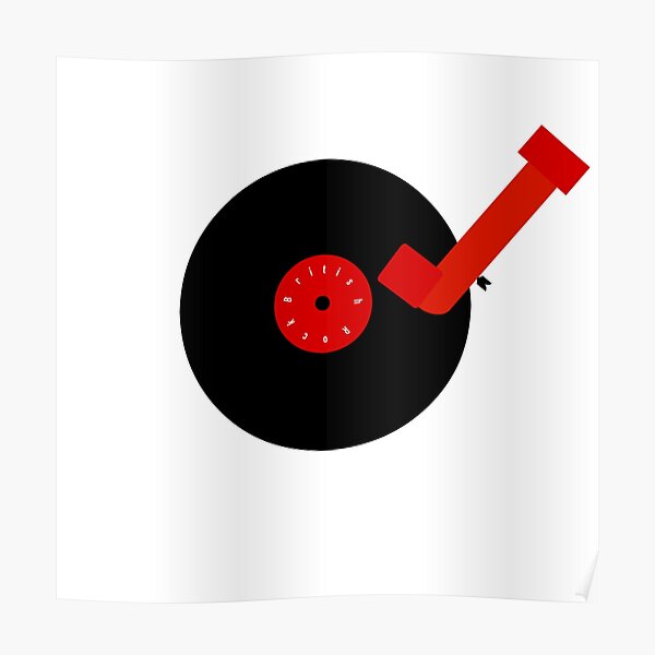 British Rock-Vinyl LP-Turntable Poster