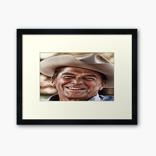 Actor,Politician,Husband,Dad,.........& A Hero to the people behind the Iron Curtain,....."Mr. Gorbachev, tear down this wall!" Framed Art Print