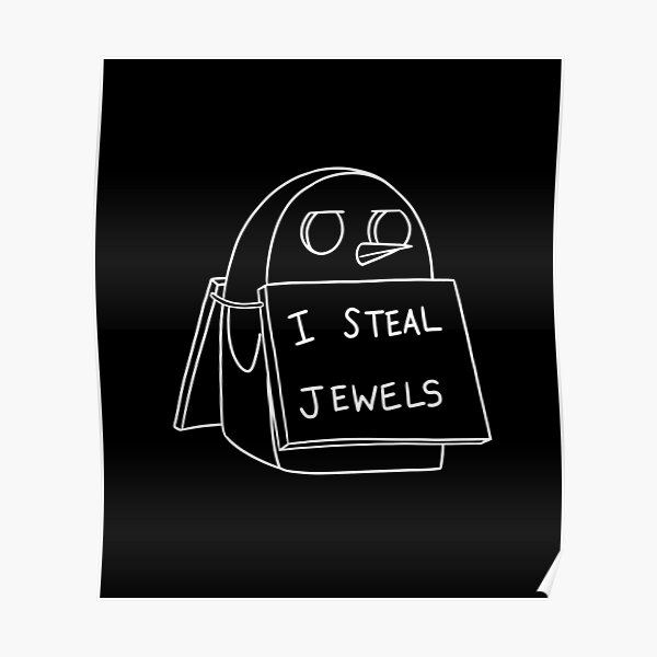 Gunter Penguin Posters Redbubble - gunther steals jewels roblox