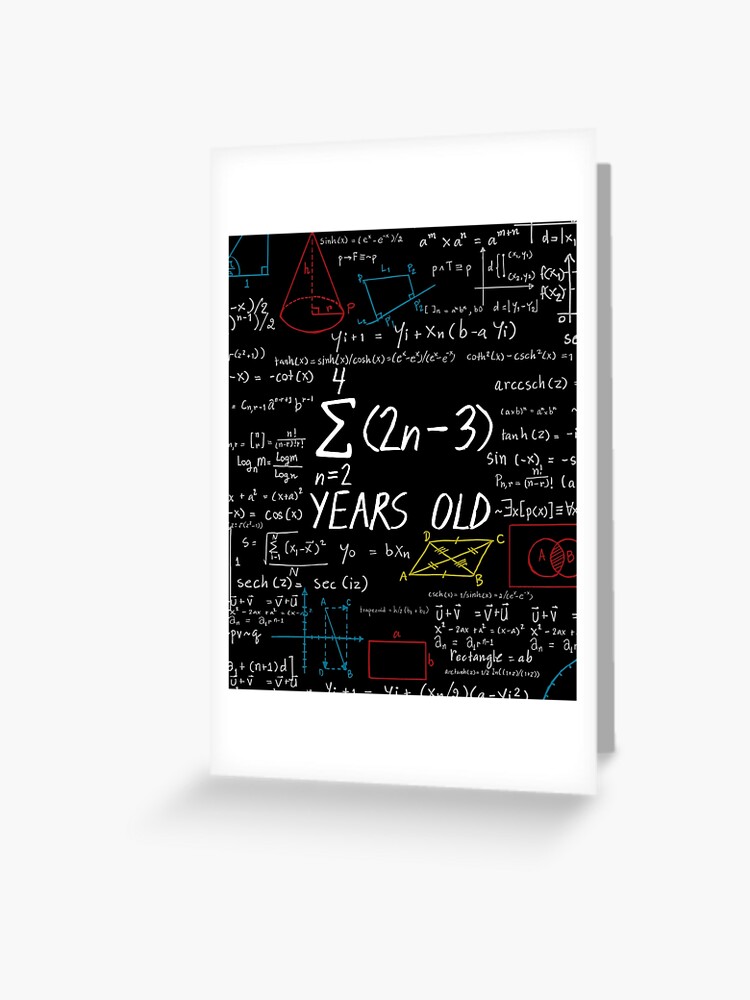 Carte De Vœux Funny Math Geek 16eme Anniversaire Math Lover 16 Ans Idees Par Johnii1422 Redbubble