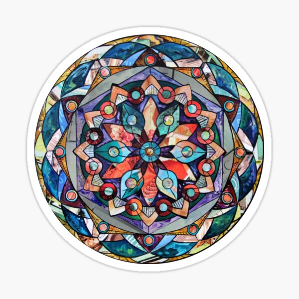 Rainbow Colored Mandala Sticker