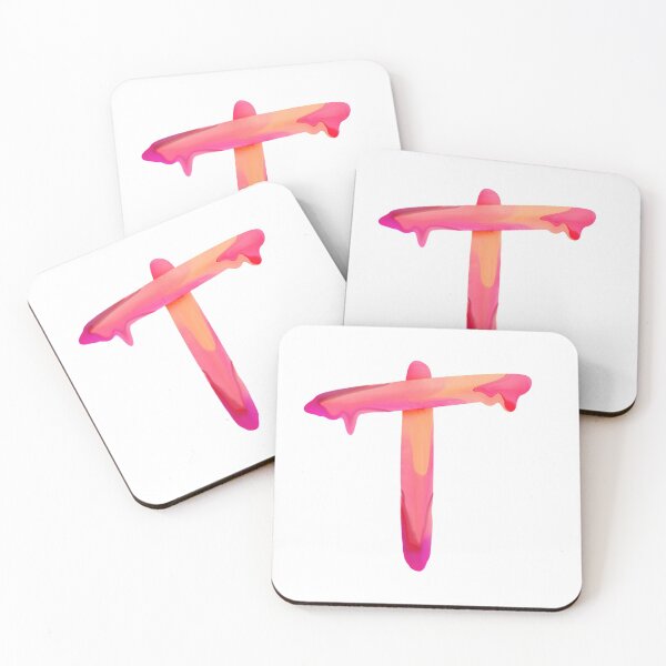 Item preview, Letter T Pink Dripping Paint  designed and sold by Krafty  Arts Studio.