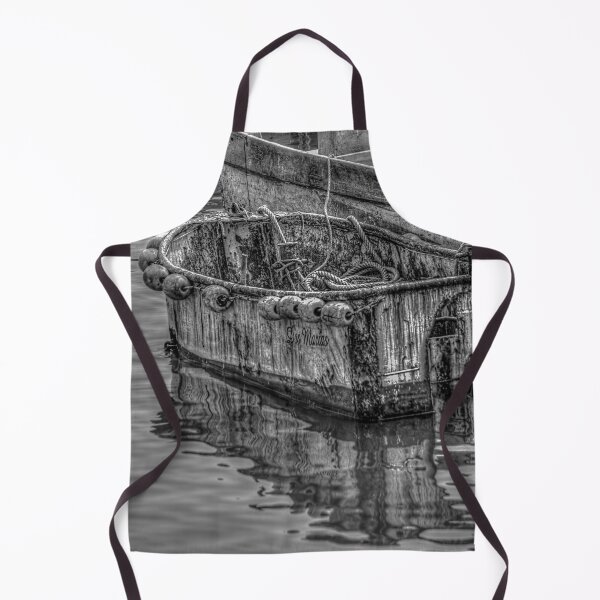 Item preview, Rusty vintage fishing boat at the dock designed and sold by Steven Kight.