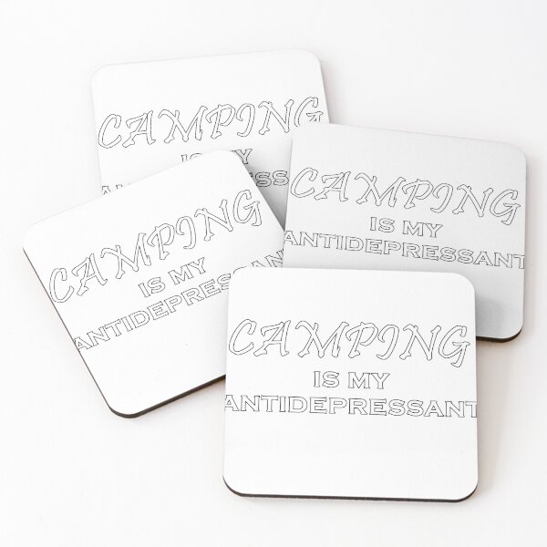 Item preview, Camping is my antidepressant designed and sold by Catsloversdotme.