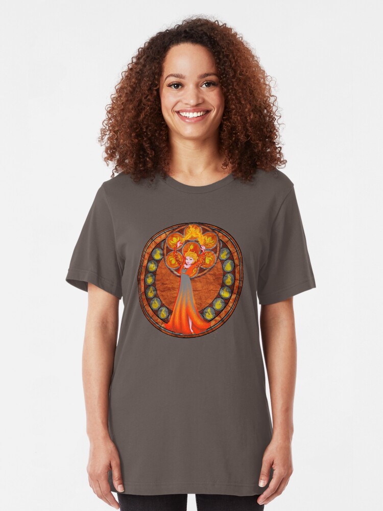 Alternate view of Fire queen Slim Fit T-Shirt