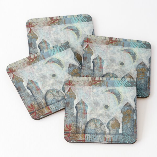 Item preview, Mixed media, negative painting Islamic skyline designed and sold by CindyGrosch.