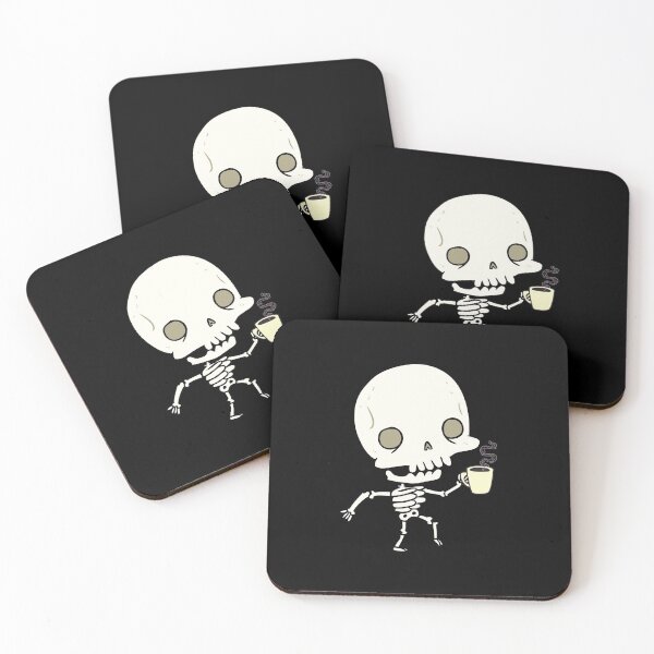 Item preview, Skeleton drinking coffee designed and sold by Mya4You.