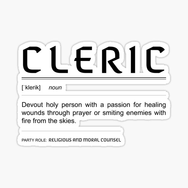 Item preview, Cleric Definition designed and sold by HaPenny.
