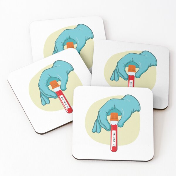 Item preview, Illustration representing a hand holding a vial of blood to zika virus examination, collected to a battery of laboratory tests designed and sold by LucianoCosmo.