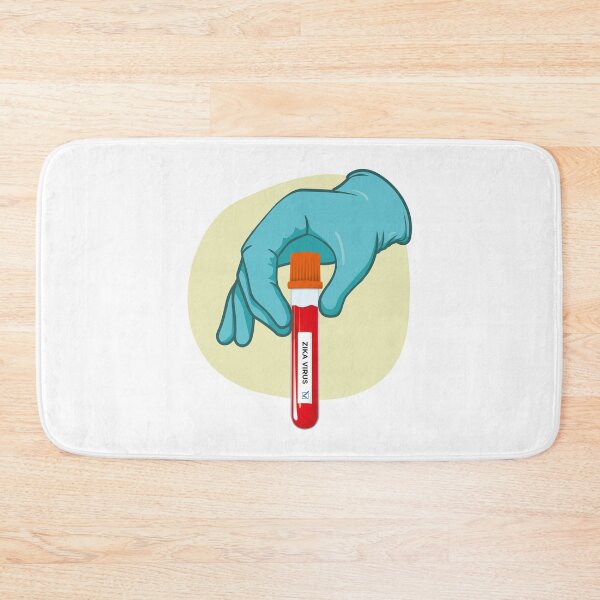 Item preview, Illustration representing a hand holding a vial of blood to zika virus examination, collected to a battery of laboratory tests designed and sold by LucianoCosmo.