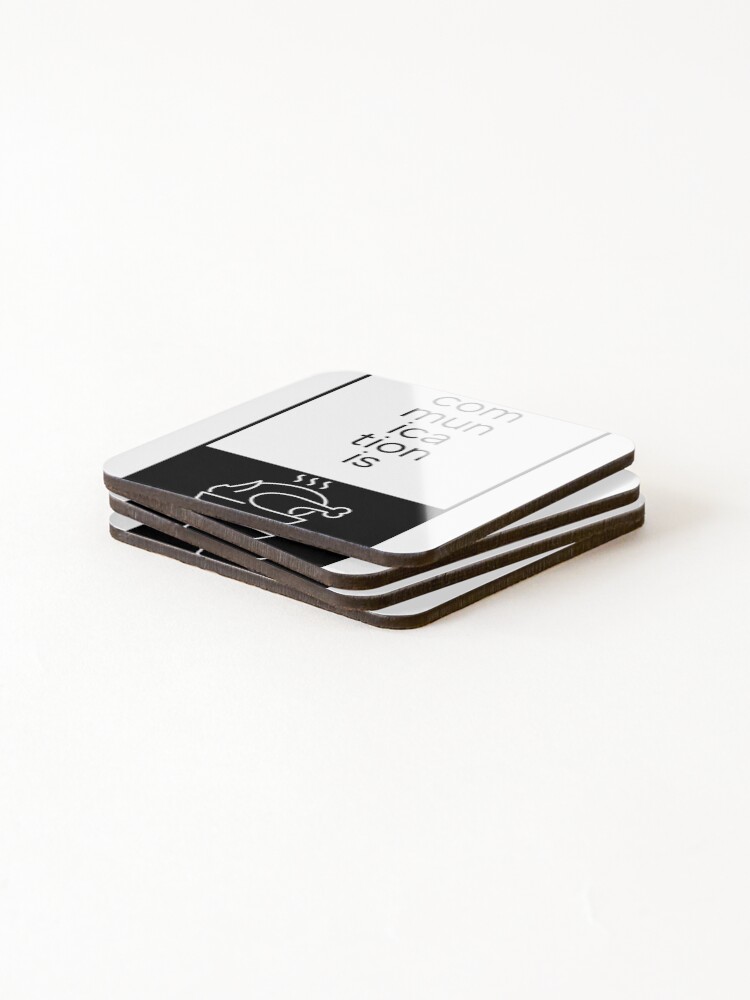 Thumbnail 4 of 5, Coasters (Set of 4), Communication Is Turkey designed and sold by somebasic.
