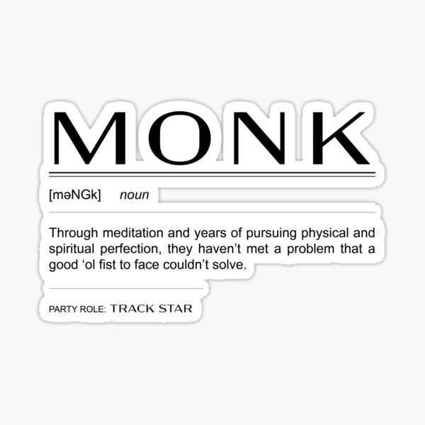 Monk Definition Sticker