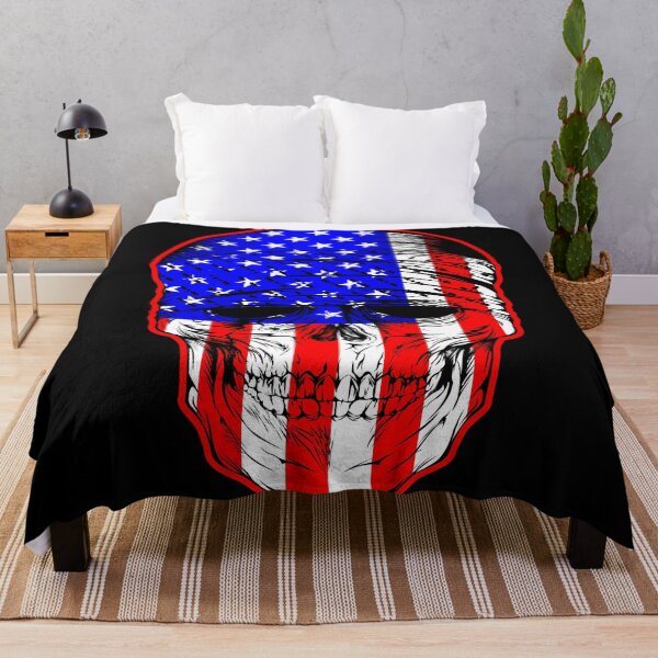 Item preview, Skull with American flag designed and sold by Astralia.
