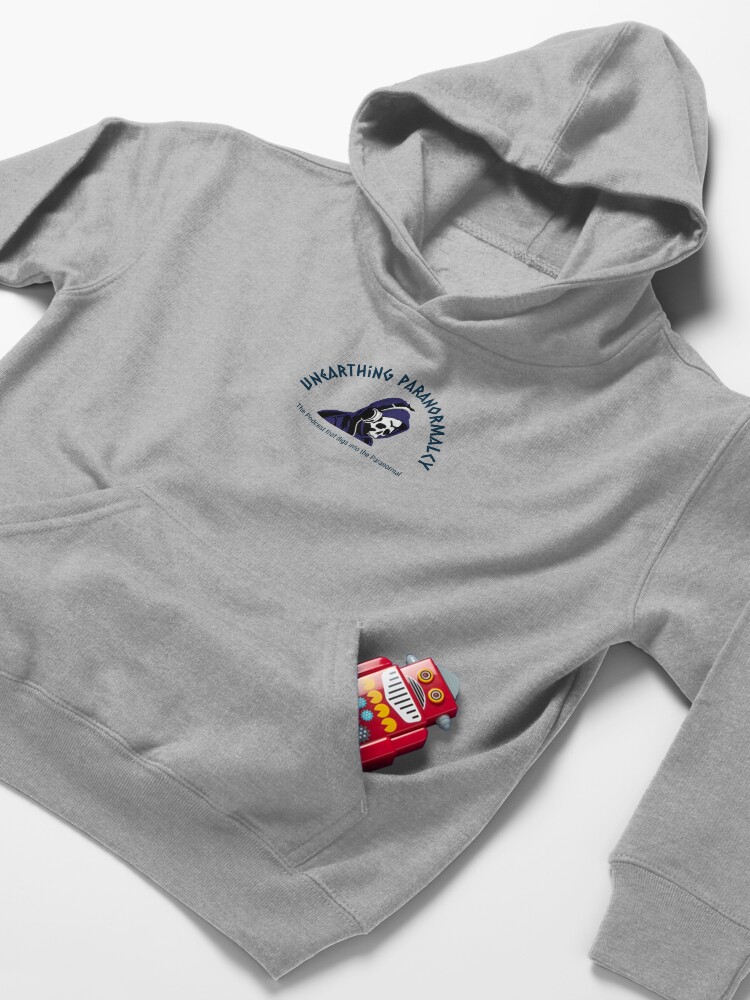 Thumbnail 4 of 5, Kids Pullover Hoodie, Podcast Merchandise for Unearthing Paranormalcy designed and sold by unpnormalcy.