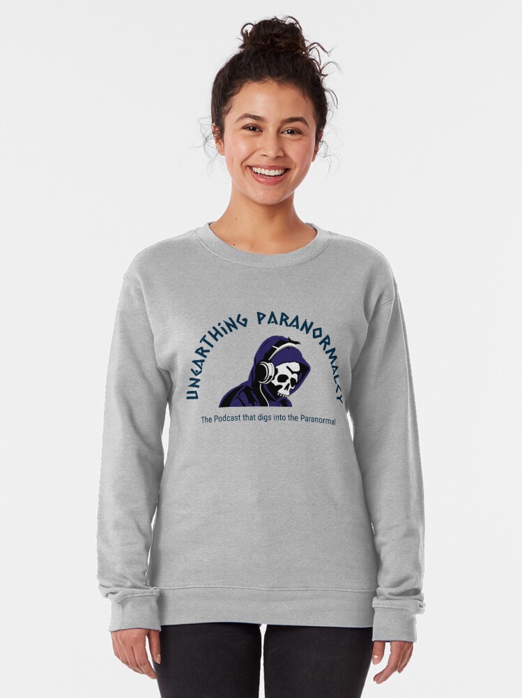 Alternate view of Podcast Merchandise for Unearthing Paranormalcy Pullover Sweatshirt