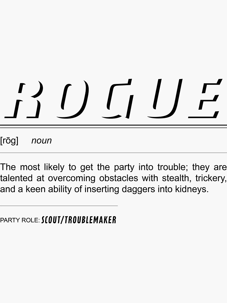 rogue-definition-sticker-for-sale-by-hapenny-redbubble