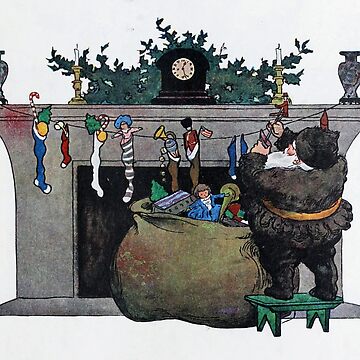 Artwork thumbnail, "...But Went Straight To His Work" Vintage "Twas The Night Before Christmas" Illustration from 1912 by Douglas E. Welch Design and Photography