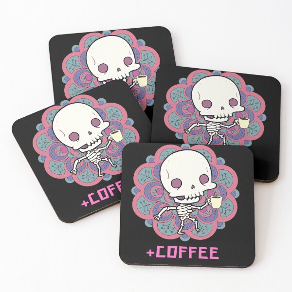 Item preview, Skeleton drinking coffee designed and sold by Mya4You.