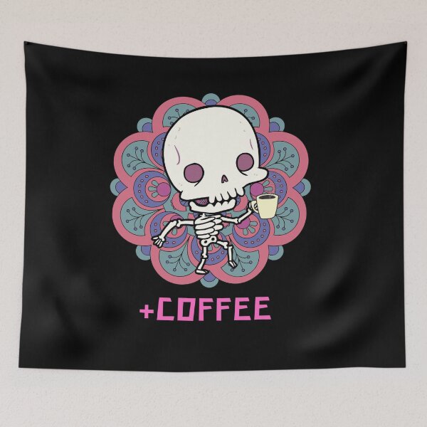 Item preview, Skeleton drinking coffee designed and sold by Mya4You.