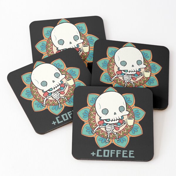 Item preview, Skeleton drinking coffee designed and sold by Mya4You.