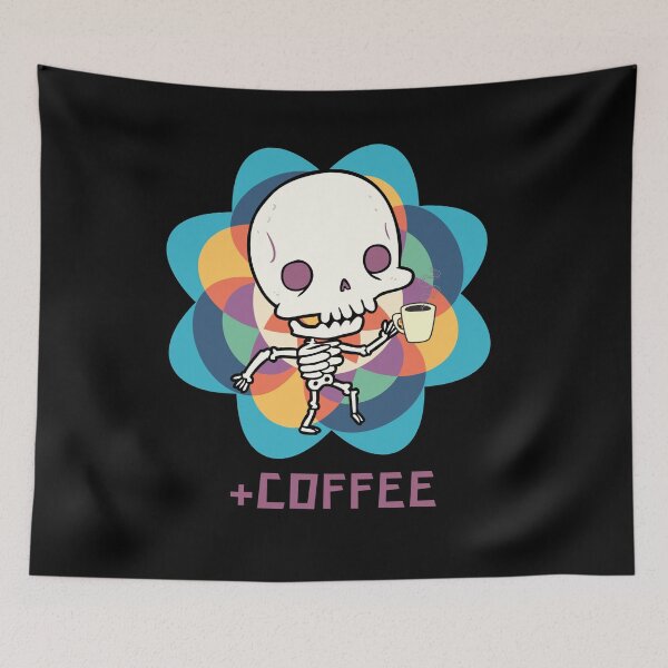 Item preview, Skeleton drinking coffee designed and sold by Mya4You.