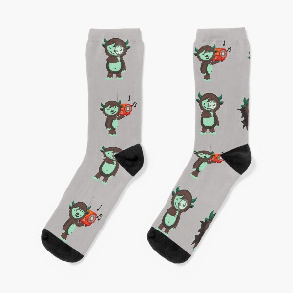 Happy Horned Monsters Socks