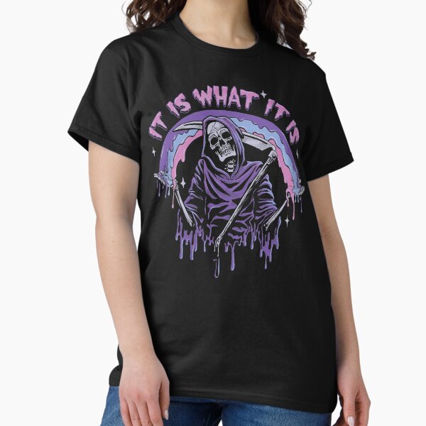 Vista previa del artículo con la obra «Muerte ~ Es lo que es ~ Pastel Goth Grim Reaper Drip», diseñado y vendido por ctkrstudio.
