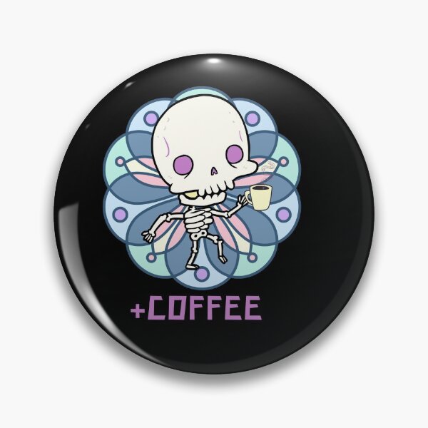 Item preview, Skeleton drinking coffee designed and sold by Mya4You.