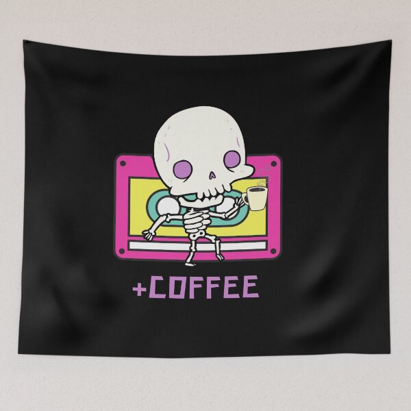 Item preview, Skeleton drinking coffee designed and sold by Mya4You.