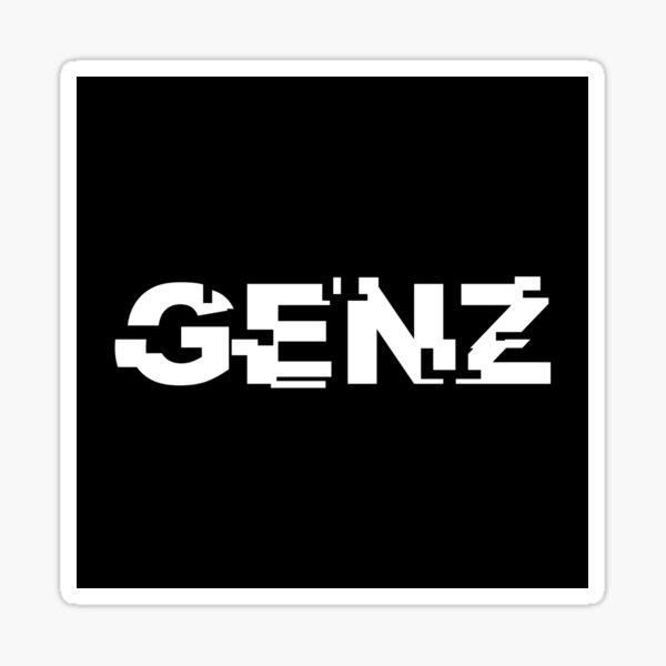 Vista previa del artículo con la obra «Glitch estático GenZ», diseñado y vendido por llBBJll.