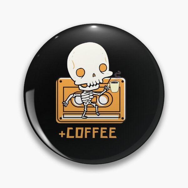 Item preview, Skeleton drinking coffee designed and sold by Mya4You.
