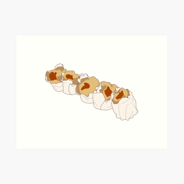 Line Of Siomai Art Print For Sale By Sporadicdoodlin Redbubble