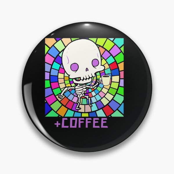 Item preview, Skeleton drinking coffee designed and sold by Mya4You.