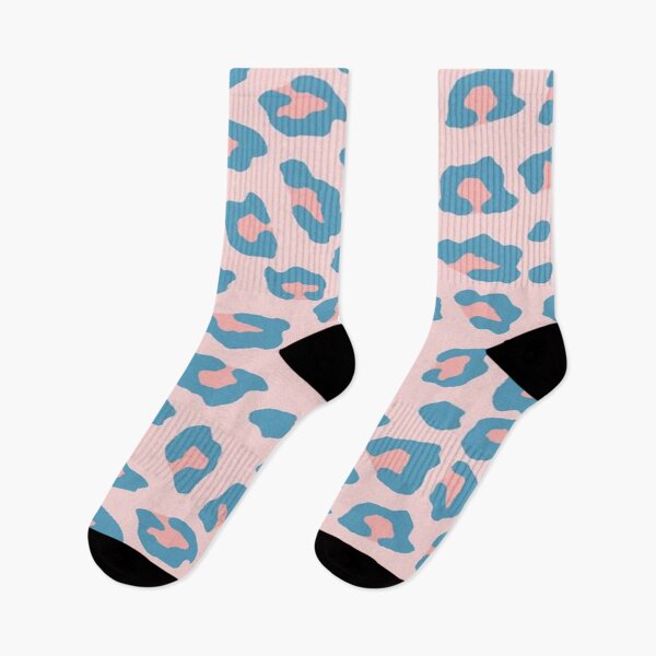 Item preview, blue n pink leopard print designed and sold by Kaity Lee.