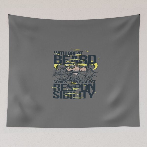 Item preview, With Great Beard Comes Great responsibility Bearded Viking designed and sold by spicygarb.