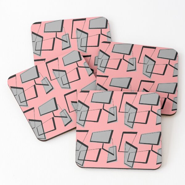 Item preview, Mid-Century Modern Rectangles on Pink designed and sold by gailg1957.