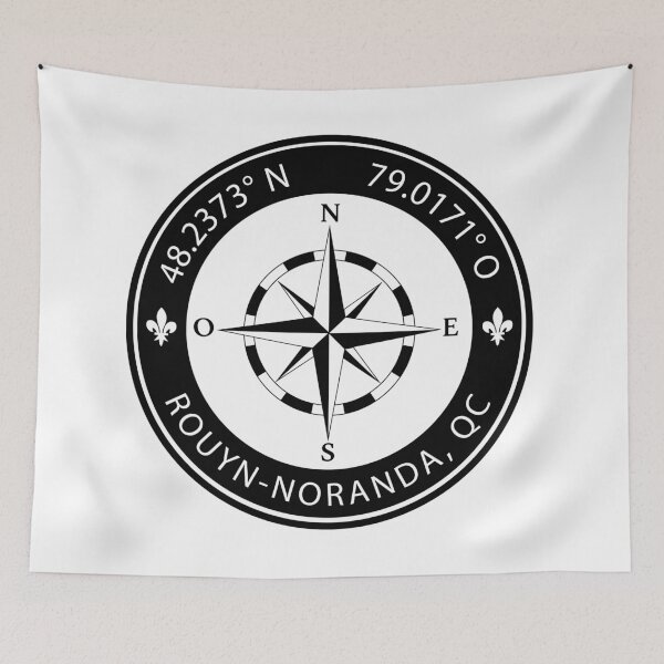 Item preview, Rouyn-Noranda, Quebec Geographical Coordinates designed and sold by TeeOhGraphics.