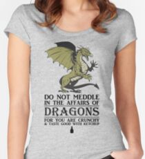 2 Many Dragon Meddlers Women's Fitted Scoop T-Shirt