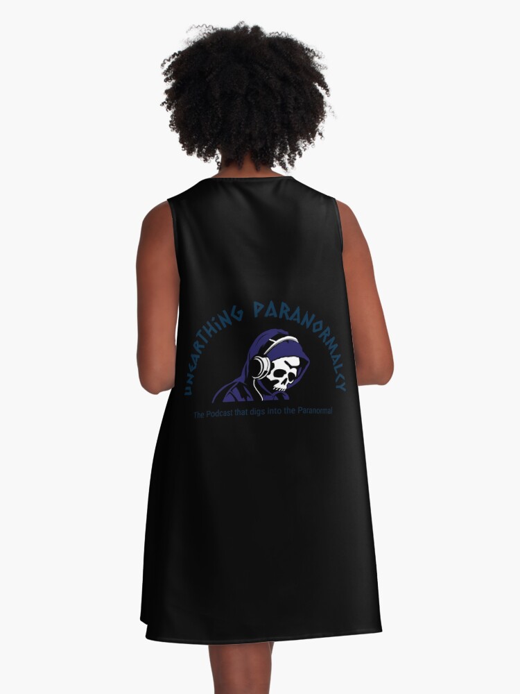 Thumbnail 3 of 4, A-Line Dress, Podcast Merchandise for Unearthing Paranormalcy designed and sold by unpnormalcy.