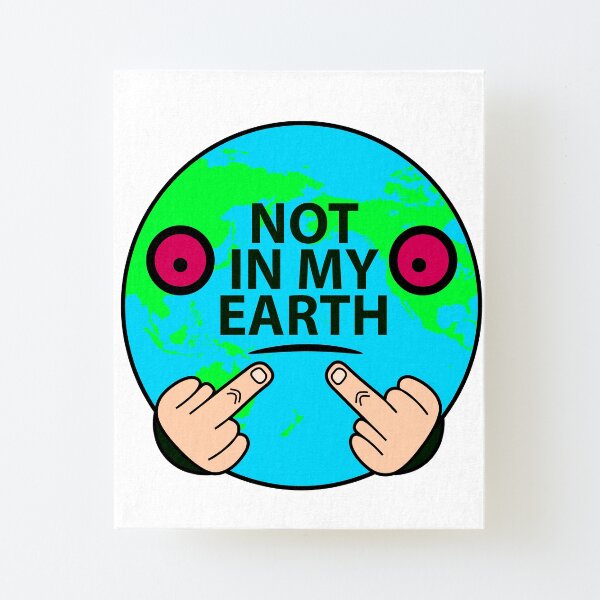 Not on my land, China America anti-pollution illustration Canvas Mounted Print