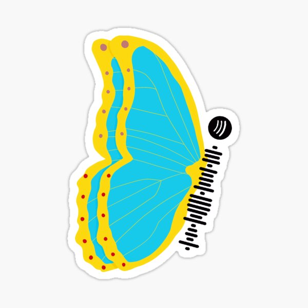 Translucent butterfly wings sticker set Dancing wings