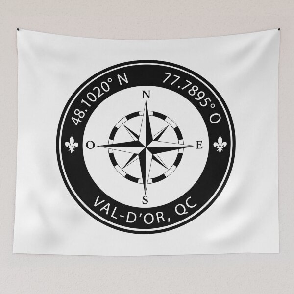 Item preview, Val-d'Or, Quebec Geographical Coordinates designed and sold by TeeOhGraphics.
