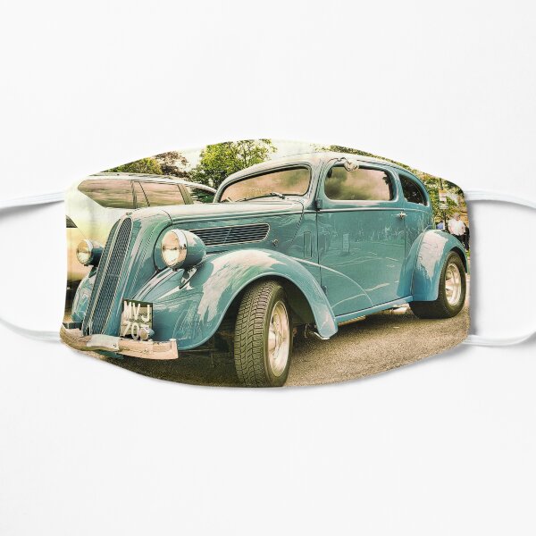 Vintage classic blue car in Cotsworld Mask